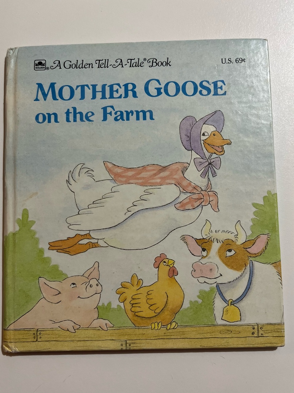 Vintage 1989 Mother Goose on the Farm | Golden Tell-A-Tale Book